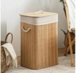 Large Capacity Foldable Wooden Laundry Basket - Image 2