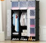 3 Column Plastic Portable Wardrobe/Closet - Image 7