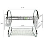 Stainless Steel  2 Layer Kitchen Dish Drainer - Image 3
