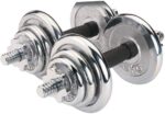 Adjustable Chrome Dumbbells 30kg With Case