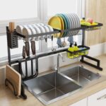 Over The Sink Dish Drying Kitchen Rack Organizer