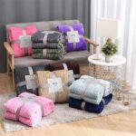 Very Warm Winter Flannel Blanket Blankets Home Sofa Chair Plane Soft Plush Plain Color Bedspread - Image 5