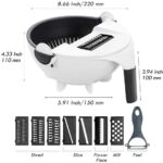 9 in 1 Magic Multifunctional Rotate Vegetable Cutter with Drain Basket - Image 4