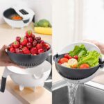 9 in 1 Magic Multifunctional Rotate Vegetable Cutter with Drain Basket - Image 6